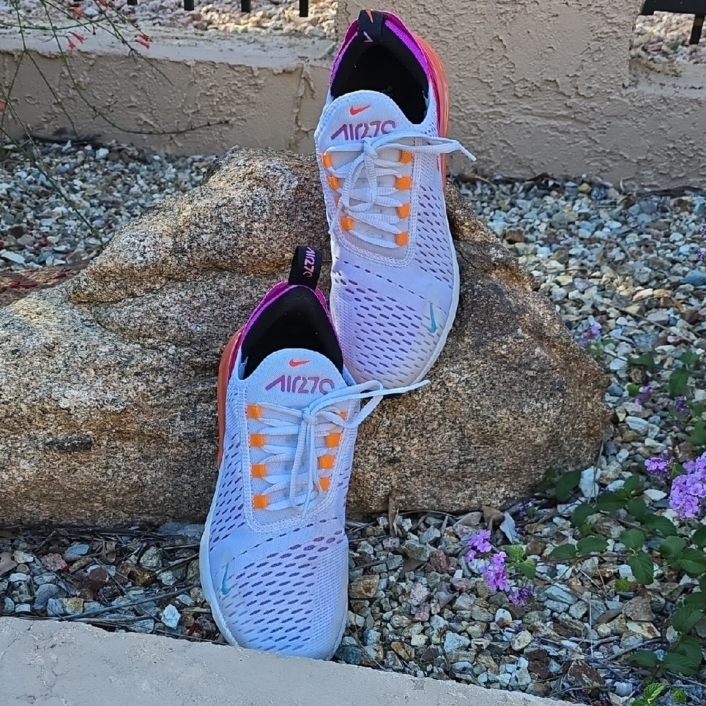 Nike Air Zoom White with Orange and Pink Accents
